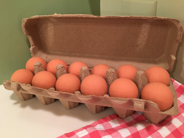12 Rubber Eggs