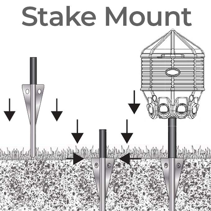 Stake Mount (only) for Water Silo & 40 lb. Feed Silo